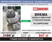 MC AKCENT - KRZESŁO BREMA Z PODŁOKIETNIAMI, CAPPUCINO